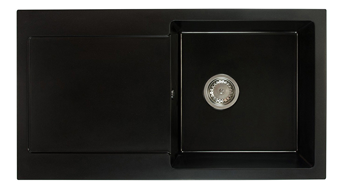 Kuchyňský dřez Adaxa (černá) (s 1 otvorem pro baterii) (L)