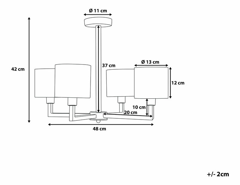 Závěsná lampa Sivas (bílá)