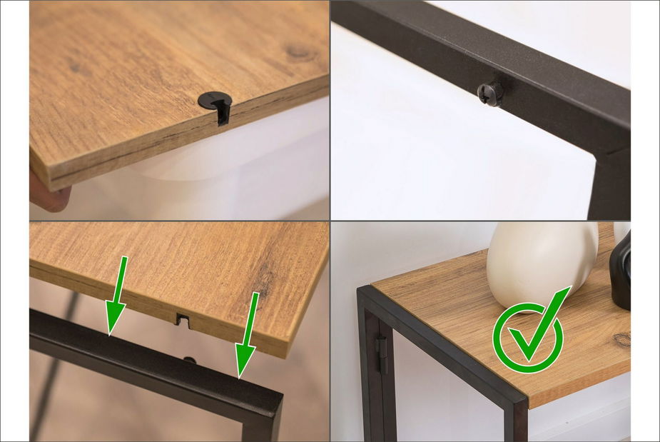 Regál Punale 3 (atlantická borovice + černá)