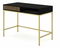 Konzolový stolek F Rowanna (černá + dub artisan + zlatá)