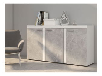 Komoda Rokara 2 (bílá + beton)
