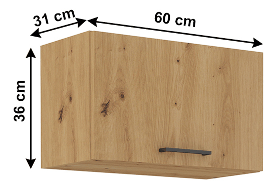 Horní kuchyňská skříňka Meriel 60 GU-36 1F (dub artisan)