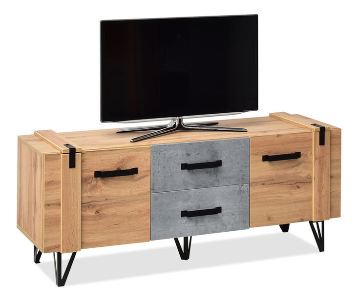 Obývací stěna Suspendera SH07 (dub + černá)