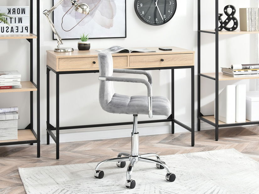 Židle Elita (šedá + chromová)