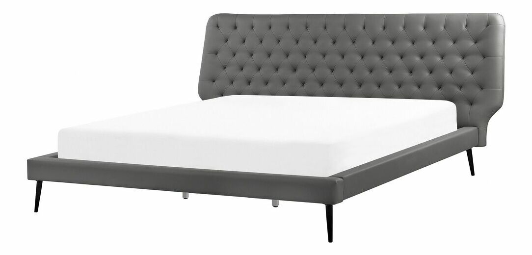 Manželská postel 180 cm ESONNA (s roštem) (šedá)