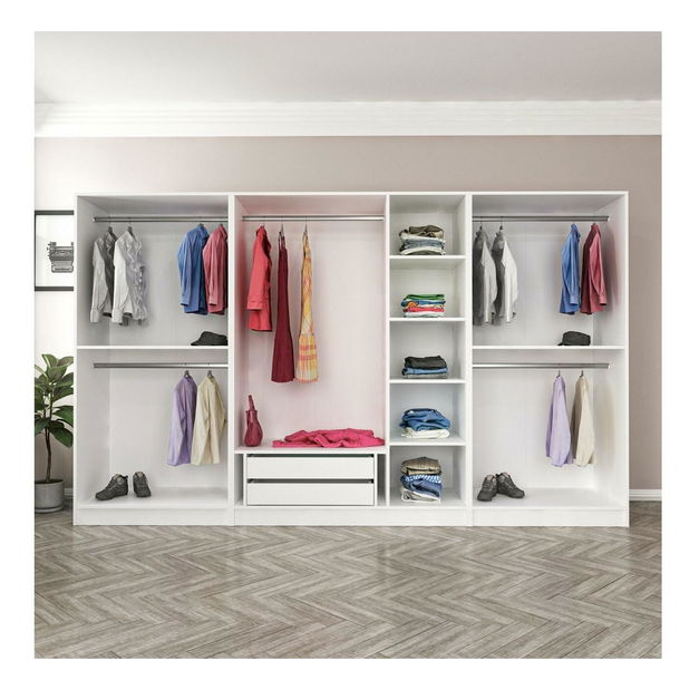 Šatní skříň Kalia 3808 (bílá)