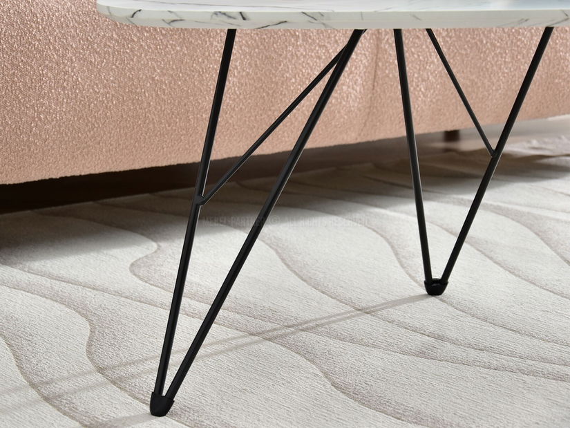 Konferenční stolek Rave Zest Xl (bílá + černá)