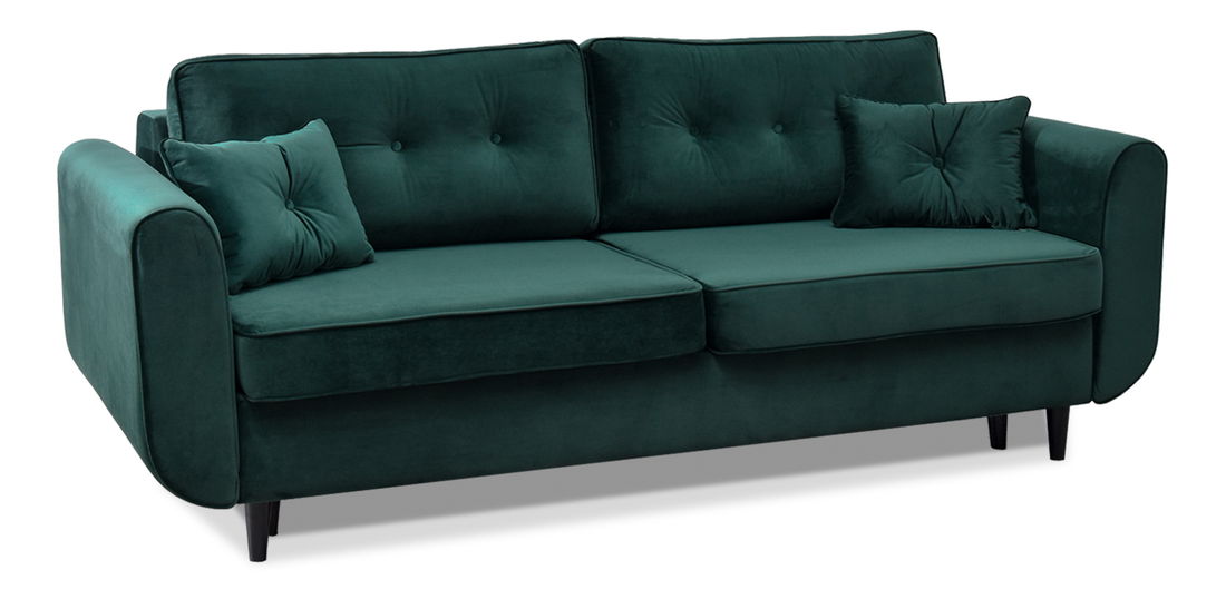 Pohovka dvousedačka Bacteria (zelená + černá)