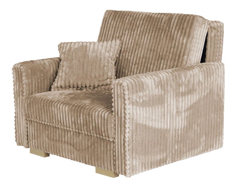 Rozkládací křeslo Carivia Piano I (světlohnědá) (s úl. prostorem)