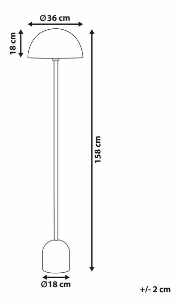 Stojanová lampa MASCA (měděná)