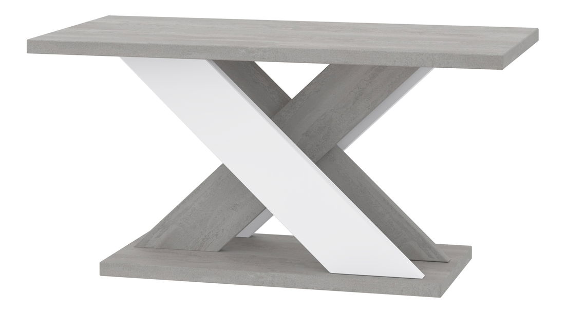 Konferenční stolek Xalin (světle šedá + bílá)