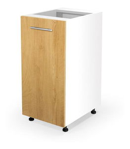 Dolní kuchyňská skříňka Verlene (přírodní dřevo + bílá)