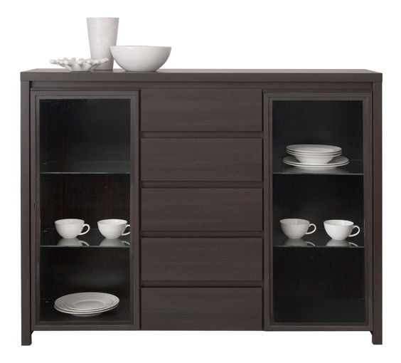 Vitrína BRW Kaspian KOM2W5S (Wenge)
