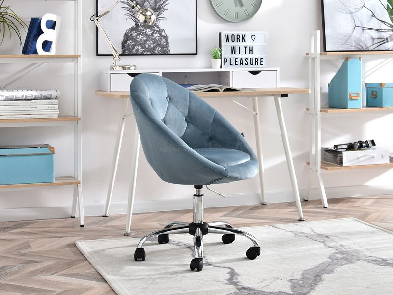 Křeslo Lush 4 (modrá + chromová)