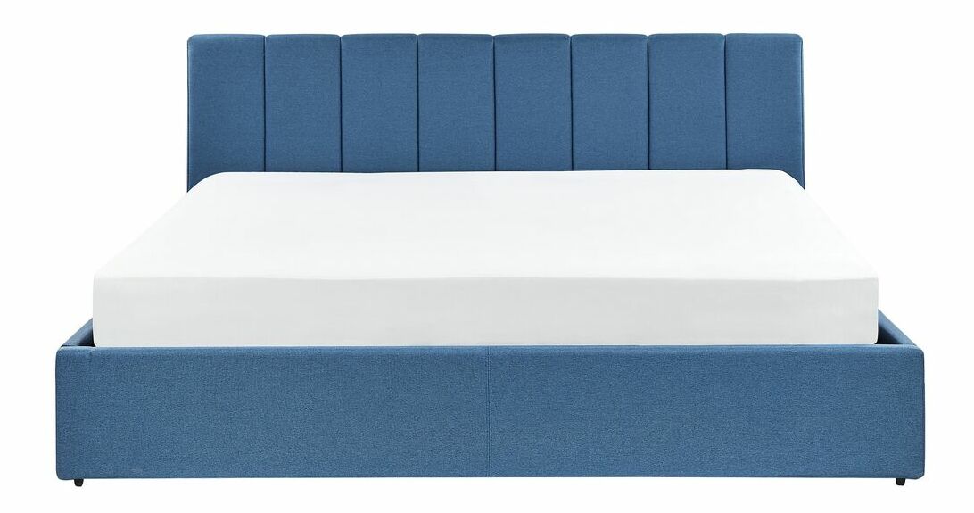 Manželská postel 180 cm Dabria (modrá) (s roštem) (s úl. prostorem)