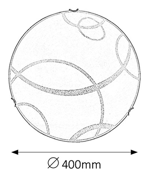 Stropní svítidlo Hallie 3381 (chromové úchytky + bílý vzor)