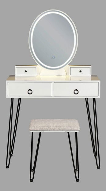 Toaletní stolek Soja (bílá)