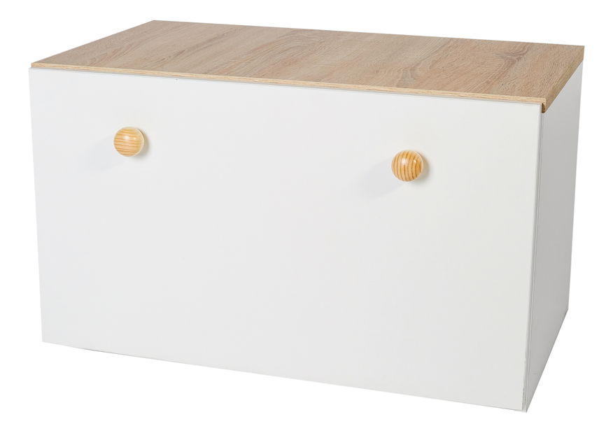 Úložný box pro děti Ione (bílá + dub sonoma)