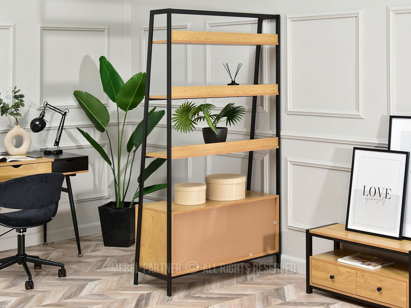 Regál Babs B (dub + černá)