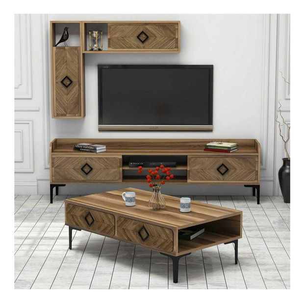 Sestava nábytku do obývacího pokoje Simba (ořech)