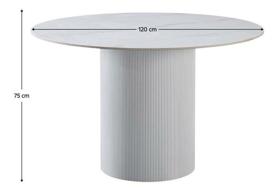 Jídelní stůl Mohar (mramor bílý) (pro 4 osoby)