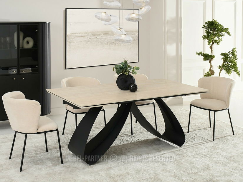 Jídelní stůl Pagina (béžová + černá)
