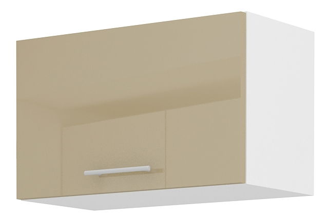 Horní kuchyňská skříňka Lavera 60 GU 36 1F (bílá + lesk cappucino)