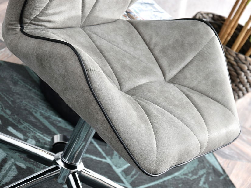 Křeslo Velma M (šedá + chromová)