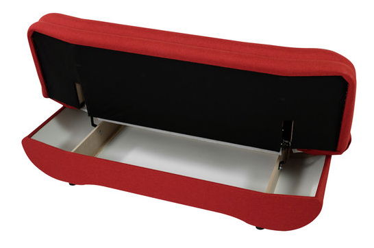 Rozkládací pohovka Lehti (šedá) (s úl. prostorem)