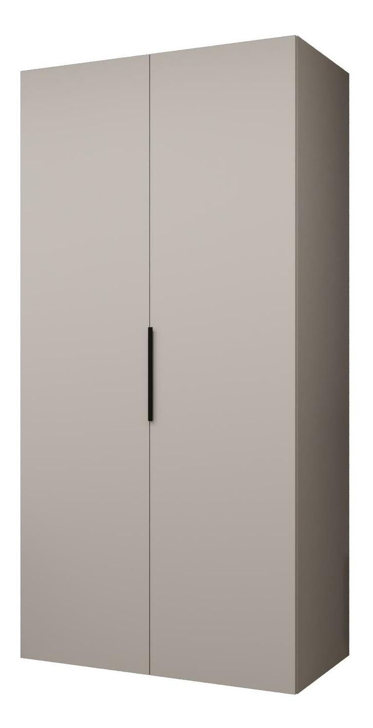 Šatní skříň 100 cm Mirabella 1 (kašmír + černá)