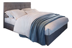 Boxspring postel 180 cm Karen (šedá) (s matrací a úložným prostorem)
