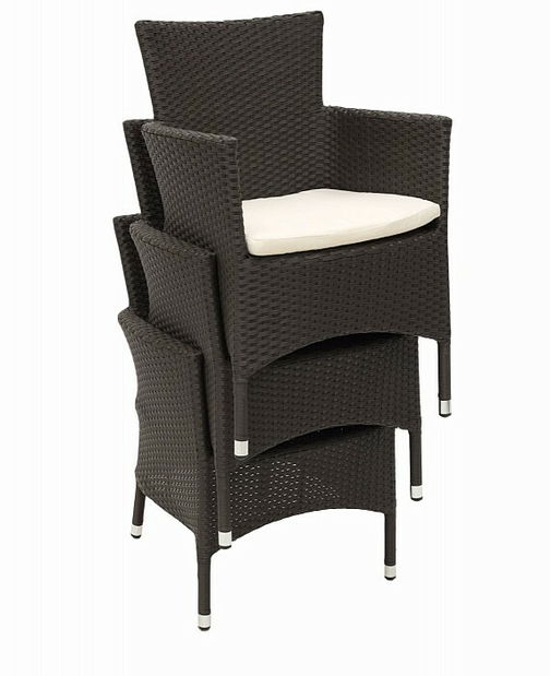 Zahradní sestava Modena II. 1+4 (hnědá) (um. Ratan)