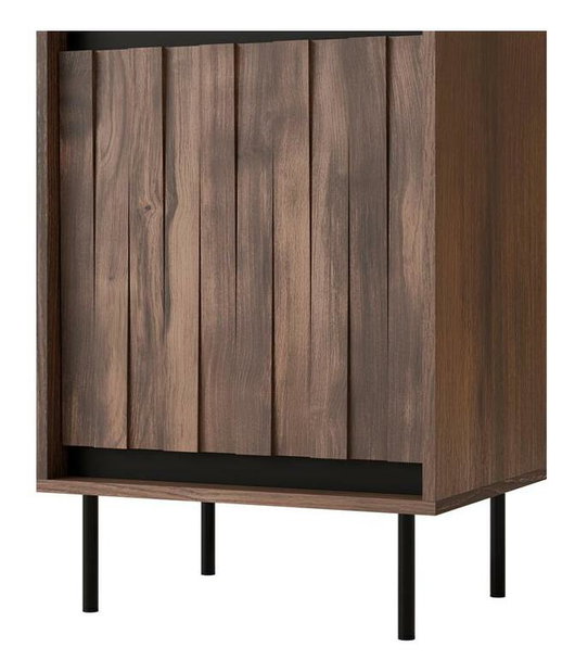 Policová skříň Sting W1 (ořech + černá)