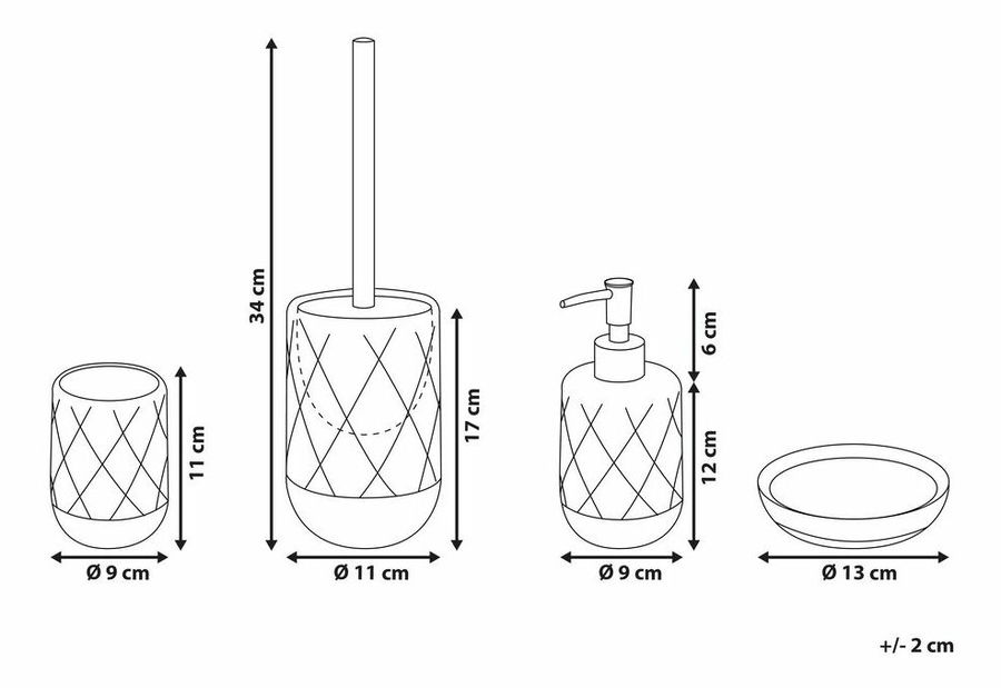 Koupelnové doplňky Lebza (bílá)