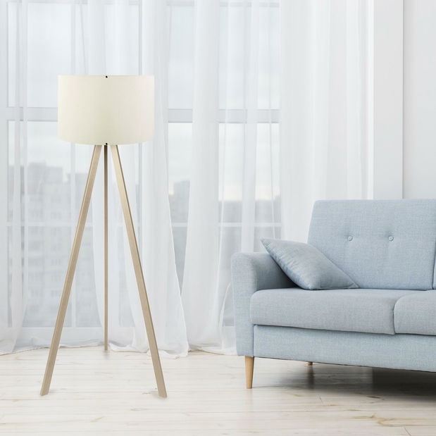 Stojanová lampa Comporollo 1 (krémová + dub)