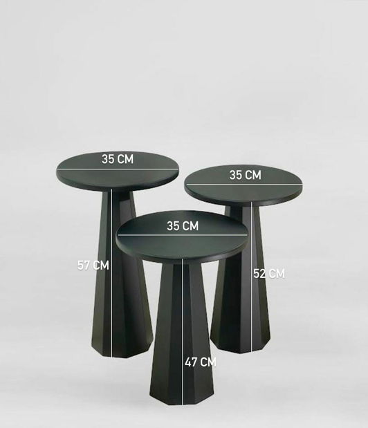 Set 2ks. příručních stolků Lilia (bílá)