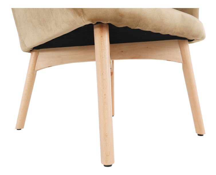 Křeslo s taburetem Lance New (béžová)