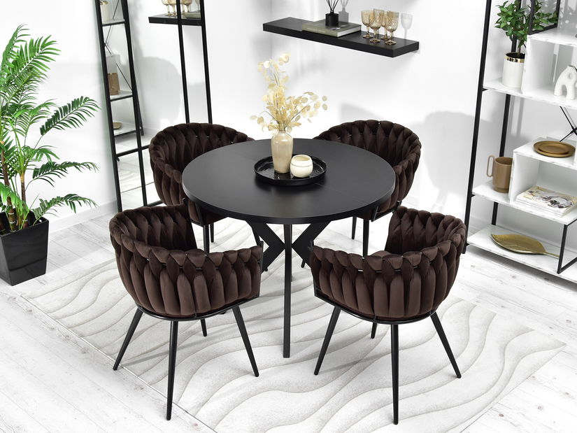 Jídelní židle Radio (hnědá + černá)