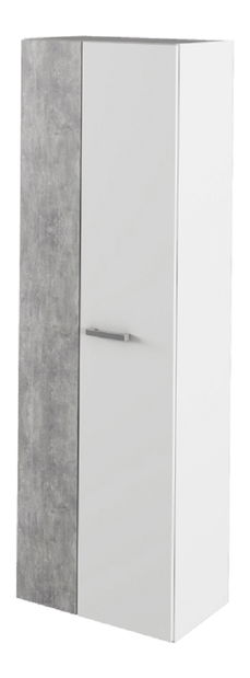 Šatní skříň Simmo (bílá + beton)
