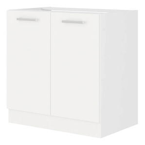Dolní kuchyňská skříňka pod dřez Edris 80 ZL 2F BB (bilá)