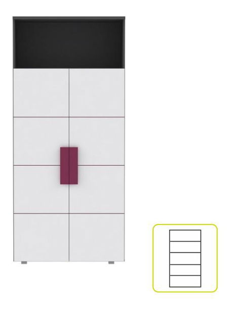 Policová skříň Libro Typ R82 LBLR82