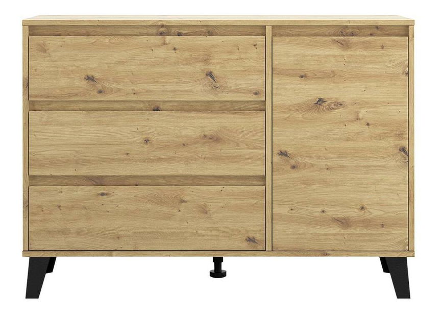 Komoda Brisas 1 (dub artisan + černá)