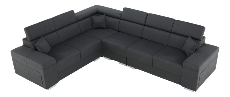 Rohová sedací souprava Cirdi (tmavě šedá) (P)