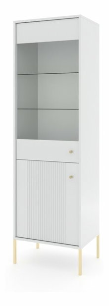 Vitrína Isae 40 (bílá + zlatá)