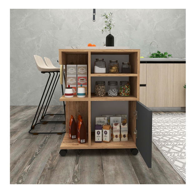 Koupelnová skříňka Rebooke (borovice atlantická + antracit)