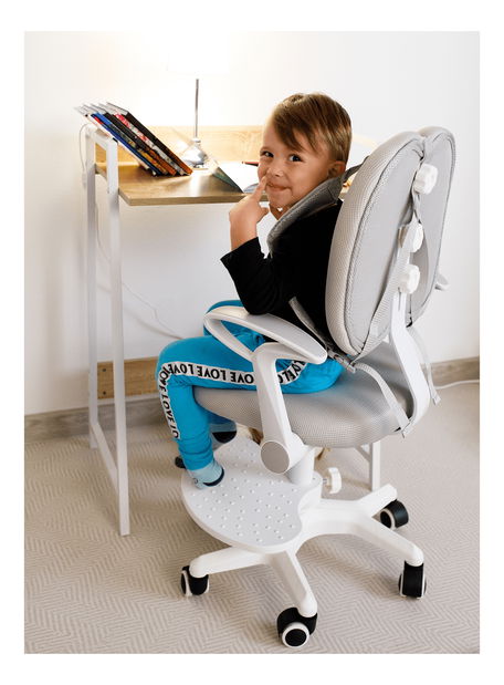 Dětská židle Anis (šedá + bílá)