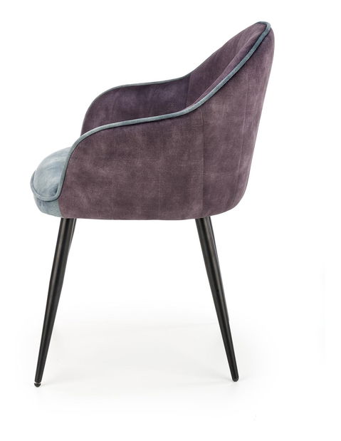 Jídelní židle Kesia (tmavě šedá + modrá)