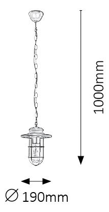 Venkovní svítidlo Pavia 8070 (matná černá + průhledné sklo)