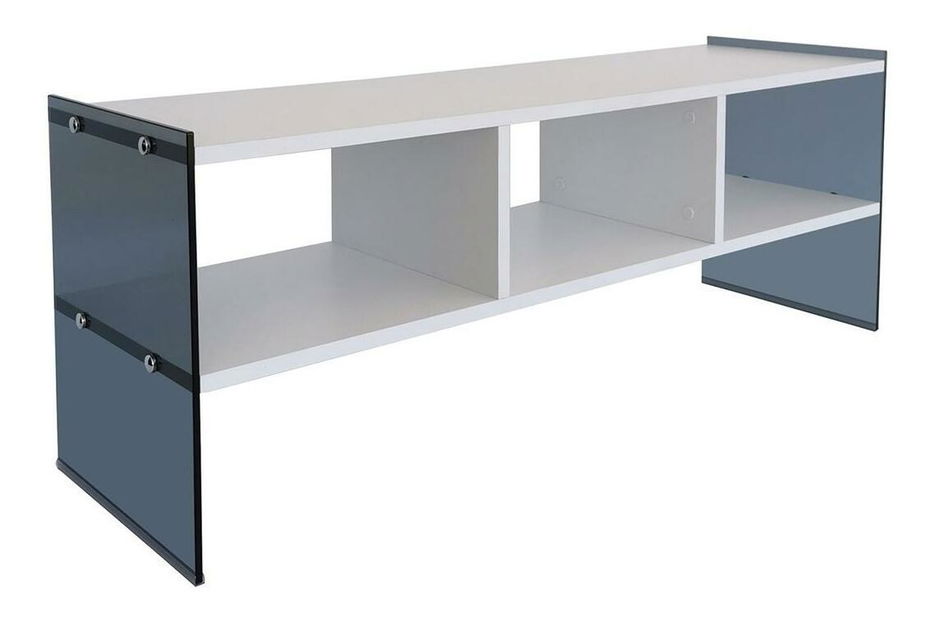 TV stolek/skříňka Vamebo 7 (bílá + kouřová)