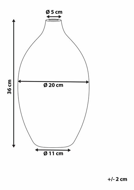 Váza 36 cm Brigitte (bílá)